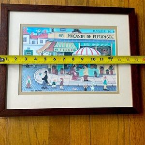 2 PAINTINGS Framed 15 x 12 Bin Kashiwa French Artwork.